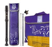 Aulos 303N Elite Descant Recorder School Starter Pack - Incluye grabadora, trapeador de limpieza, varilla de limpieza profunda, funda de transporte acolchada y bolsa de partituras - Ideal para