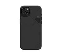 Aulumu A15 Cuero Vegano para iPhone 15 Plus Funda Magnética [Ventana de Enfriamiento Única] - Compatible con Magsafe [Metal Individuales Botones] Anti-Choque Antiarañazos Carcasa Protectora - Negro