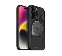 Aulumu A15 para iPhone 14 Pro Funda Magnética, Compatible con Magsafe, Translúcida Mate Carcasa, Anti-Choque Antiarañazos Carcasa Protectora, Delgado Suave TPU Marco, 6,1 Pulgadas, Negro