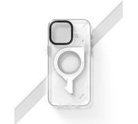 Aulumu A15 PC para iPhone 15 Pro Funda Magnética, Tecnología IMD, Compatible con Magsafe [Aleación de Aluminio Cámara Marco] Anti-Choque Antiarañazos Carcasa Protectora, Transparente