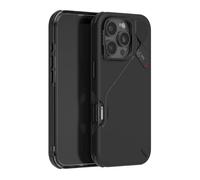Aulumu A16 Funda a Prueba de Golpes para iPhone 16 Pro, Control de cámara renovada, enfriamiento Real, Marco de cámara de aleación de Aluminio, protección compuesta Multicapa, Color Negro