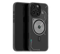 Aulumu A16 Funda para iPhone 16 Pro MAX Térmica Magnética | Control de Cámara | Tecnología IMD | Compatible con MagSafe | Envoltura Completa | Touch Gris Translúcido