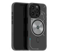 Aulumu A16 Funda para iPhone 16 Pro Térmica Magnética | Control de Cámara | Tecnología IMD | Compatible con MagSafe | Envoltura Completa | Touch Gris Translúcido