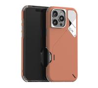 Aulumu A16 Prueba Golpes Funda para iPhone 16 Pro MAX | Refrigeración Real | Marco de Cámara de Aleación de Aluminio | Protección Compuesta de Múltiples Capas - Marrón Amarillento