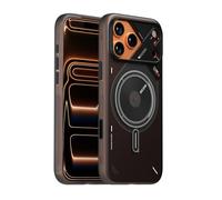 Aulumu A17 para iPhone 17 Pro Funda térmica magnética | CoolHyper | con Control de Cámara | Tecnología IMD | Compatible con MagSafe | Gris translúcido táctil