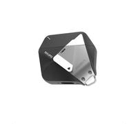 Aulumu A29 Funda Geométrica para AirPods 4 con Cierre | Carcasa Protectora con Correa de Nylon | Armadura Metálica | Compatible con Apple AirPods 4ª Generación (2024) - Negro