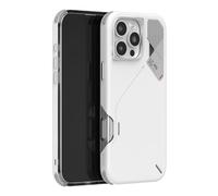 Aulumu Funda A16 a Prueba de Golpes para iPhone 16 Pro MAX, Control de cámara actualizado, refrigeración Real, Marco de cámara de aleación de Aluminio, protección compuesta Multicapa, Color Blanco