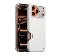 Aulumu Funda A17 a prueba de golpes para iPhone 17 Pro, con control de cámara, CoolHyper, marco de cámara de aleación de aluminio, protección compuesta multicapa, color blanco