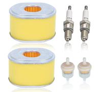 AUMEL 2 piezas Filtro de aire para motor Honda GX160/200/120/140 5,5/6,5HP con bujía de encendido Filtro de combustible varilla Cortacésped a gasolina 17210-ZE1-517