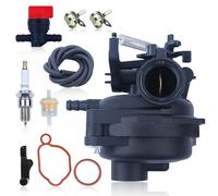 AUMEL 799584 Kit de carburador para Briggs & Stratton 09P702 104M02 104M05 104M0B Carburador bujías válvula universal filtro de combustible abrazaderas de combustible tubo de combustible