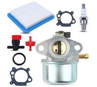 AUMEL 799868 Kit carburador para Briggs & Stratton con bujía/filtro aire/junta/válvula universal/filtro aceite 498170 497586 497314 491588