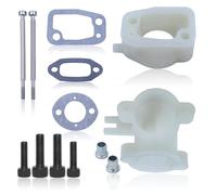 AUMEL Kit de colector de Codo de admisión para Husqvarna Motosierra 268 272 Carburador Silenciador Perno Tornillo Junta Reemplazar 503496901,501806602
