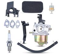 AUMEL Kit de generador de carburador para Honda GX120 GX160 GX168 GX200 con junta de manguera de aceite, filtro de aire, filtro de combustible, protector de calor, bujía, cortacésped de 5,5 CV