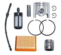 AUMEL Kit de línea de manguera de filtro de combustible de aire de anillo de pistón de 38 mm Para Stihl FS120 FS200 FS250 Trimmer Reemplace 4134 141 0300.