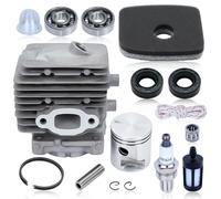 AUMEL Kit de Pistón Cilindro 34mm para Stihl BG86 BG86C BR200 SH86 SH86C SR200 Repuestos Soplador con bujía Filtro Cojinetes etc Reemplazo 42410201203 6201