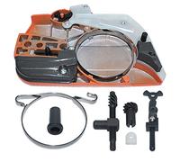 AUMEL Kit de tensor de ajuste de cubierta de embrague de freno de cadena para Husqvarna 445 Reemplazo de motosierra 544097902 575260403