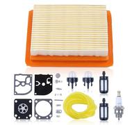 AUMEL Línea de filtro de aire y combustible Kit de reparación de carburador para Stihl FS120 FS200 FS250 FS300 FS350 Trimmer Reemplazar 4134141 0300
