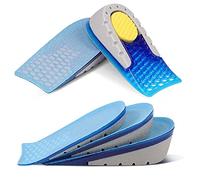 Aumento de altura Plantilla Talón Cojín Insertar Gel Levantar Talón Espuelas Dolor Lesiones Deportivas Tendinitis de Aquiles para Fascitis Plantar Botas Altas Tops Entrenadores -3.5