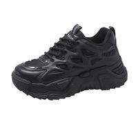 Aumento de la Altura de la Mujer Entrenadores Malla Transpirable Casual Zapatos Deportivos Amortiguación Ligero Zapatos para Correr Moda Zapatillas de Cordones