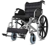 Aumento de silla de ruedas, reposabrazos con cojín de doble capa, carrito plegable para personas mayores/discapacitadas, con capacidad de carga de 150 kg, portátil
