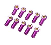Aumotop 10 Piezas de Junta Esférica de Metal M3 Aluminio Coche AXIAL SCX10 1/10 RC, Aumenta el Rendimiento para Entusiastas los Coches Trepadores Control Remoto (Púrpura)