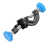 Aumotop Abrazadera de Laboratorio Duradera, Soporte de Agarre con Clamp/Holder Cruzado con Perillas Plástico, Soporte Abrazadera Cruzada Azul y Negro para Uso en Laboratorio, 2 Piezas