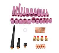 Aumotop Accesorios de Boquilla de Soplete Soldadura TIG Serie WP-9/20/25, Piezas Repuesto Prácticas para Proyectos Corte, 46 Piezas Cerámica