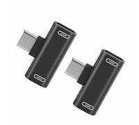 Aumotop Adaptador 2 en 1 Cargador Divisor Convertidor de Aluminio Divisor para Letv 2G/3G Carga, Llamadas, Control Remoto, Música Negro (Negro)