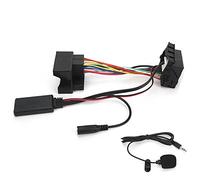 Aumotop Adaptador de Cable AUX-IN con Micrófono para 307 407 308, Conector de Audio Automático, Material ABS