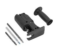 Aumotop Adaptador de Taladro Eléctrico a Sierra Alternativa, Kit de Cabezal Conversión Portátil, 3 Hojas Sierra para Cortar Madera, Metal y Plástico, ABS Adecuado para Proyectos Renovación del Hogar