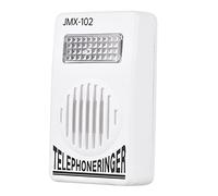 Aumotop Amplificador de Timbre de Teléfono Ruidoso 70 DB con Luz Estroboscópica para Personas con Discapacidad Auditiva, Timbre Extra Fuerte Blanco Montado en la Pared para Teléfono Fijo