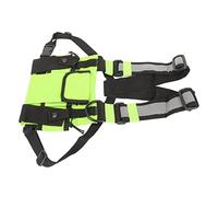 Aumotop Arnés de Pecho para Radio, Bolsa Frontal con Correas Ajustables, Bolsillo Multiusos en el Pecho para Supervivencia, Senderismo, Equipo de Walkie Talkie, Tela Oxford (Verde Fruta)