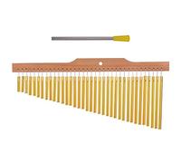 Aumotop Barra de Madera de Aleación Aluminio Dorado con 36 Campanillas, Artesanía Bien Pulida para Educación y Interpretación Musical