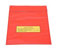 Aumotop Bolsa a Prueba de Explosiones para Batería de Litio, Bolsa Protectora Antiradiación para Protección Durante la Carga y el Almacenamiento (Rojo)