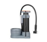 Aumotop Bomba de Aire para Bicicleta de 120 PSI con Manómetro Inflador Neumáticos Portátil Alta Resistencia para Válvulas Presta y Ideal Entusiastas del Ciclismo Aleación Aluminio Negro (con