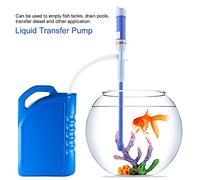 Aumotop Bomba de Transferencia de Líquido, Bomba Transferencia Líquidos Aceite Eléctrica con Batería Automática para Tubería Agua Tanque Peces (Azul)