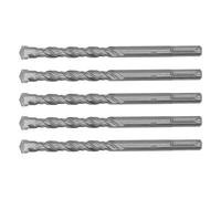 Aumotop Broca de Martillo Rotativo con Punta de Carburo, Brocas Hormigón con Flauta en Espiral 160mm Longitud Para Piedra Ladrillo, 5 uds. Para Entusiastas del Bricolaje (12mm)