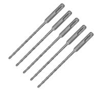 Aumotop Broca de Martillo Rotativo con Punta de Carburo, Brocas Hormigón con Flauta en Espiral 160mm Longitud Para Piedra Ladrillo, 5 uds. Para Entusiastas del Bricolaje (5mm)