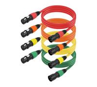 Aumotop Cables XLR Profesionales Duraderos para Micrófono Grabación de Estudio 3 Pies/6 Pies Paquete de 4 Cables Micrófono para Puesta en Escena (1,8 millones)