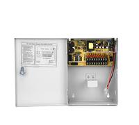 Aumotop Caja de Fuente de Alimentación Control Acceso 12V 10A con Función Apagado Retardado para Sistemas Seguridad