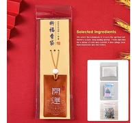 Aumotop Caja de Sal Espiritual Bordada para Dinero, Collar de Bolsita Sal Espiritual Botánica Aromática para Calma y Comodidad, Dinero/salud/amor/seguridad, Amarillo/púrpura/rosa (vino tinto)