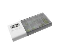 Aumotop Caja Organizadora de Pastillas Separada con Pantalla Grande y Recordatorio de Despertador 5 Grupos, Dispensador Medicamentos a Prueba Humedad, Adecuado para Pacientes Edad Avanzada, PP/ABS