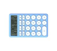 Aumotop Calculadora de Bolsillo con Lindo Diseño de Dibujos Animados, Pantalla Grande para Fácil Operación, Calculadora Portátil para Estudiantes (Azul)