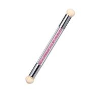 Aumotop Cepillo de Doble Cabeza para Decoración de Uñas con Tubo Acrílico Transparente, Fácil Manejar y Operar, para Pintura Uñas, Manicura y Decoración en Casa, Color Marrón Opcional, Herramienta