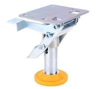 Aumotop Cerradura de Piso Cerradura de Carro Galvanizada para Carro con Almohadilla TPU, Capacidad Carga 100 Kg, Freno Bloqueo Piso Estable para Manipulación Materiales Almacén (X-75-32-3)