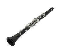 Aumotop Clarinete Plano Irin B Ebonite 17 Teclas con Estuche y Correas para los Hombros para Estudiantes y Principiantes Negro 700 G