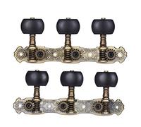 Aumotop Clavijas de Afinación de Guitarra Acústica Clásica Exquisitas Llaves Afinación Cuerdas Chapadas en Bronce para un Reemplazo Suave para Guitarristas (Chapado en bronce.)
