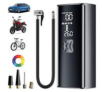 Aumotop Compresor de Aire Eléctrico Portátil 6000mAh Mini Bomba de Aire Eléctrica 4 Modos 150psi Hinchador Portátil con LED SOS Luces y Sensor de Presión para Coche Bicicleta Moto Pelota