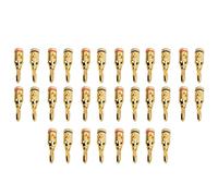 Aumotop Conectores Tipo Banana para Altavoz Aleación de Aluminio Chapada en Oro Cables Altavoz 12-18 AWG, 32 Piezas Distinción Polaridad Tipo Tornillo Abierto una Fácil