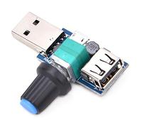 Aumotop Controlador de Velocidad del Ventilador Módulo de Conmutación Ventilador USB para Oficina en Casa, Regulador Continuo para Energía Eólica Ajustable, 2 Piezas